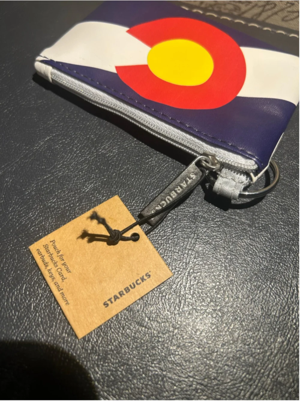 Starbucks Women's Colorado Flag Card Pouch One Size Blue Red